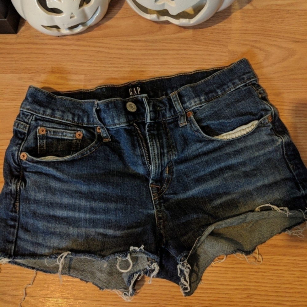 Women's Retro Blue Denim Jeans Shorts Festival Costume Party Emo Grunge